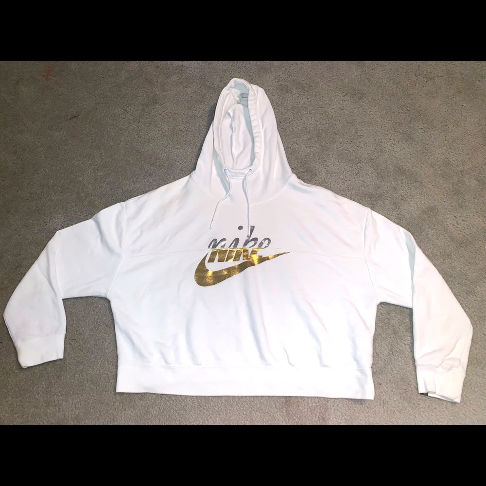 Nike Women's Metallic Rally Hoodie White